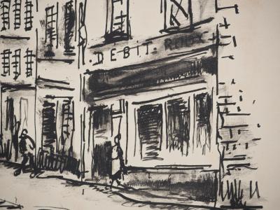 Maurice DE VLAMINCK : Rive gauche, Sur le Faubourg, Gravure originale, signée 2