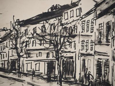 Maurice DE VLAMINCK : Rive gauche, Sur le Faubourg, Gravure originale, signée 2