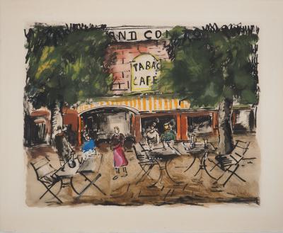 Maurice DE VLAMINCK : Rive gauche, Le grand comptoir, Gravure originale, signée 2