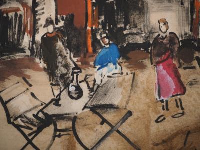 Maurice DE VLAMINCK : Rive gauche, Le grand comptoir, Gravure originale, signée 2