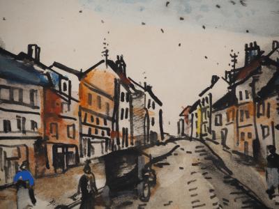 Maurice DE VLAMINCK : Rive gauche, Prolétariat, Gravure originale, signée 2