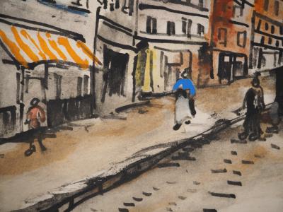 Maurice DE VLAMINCK : Rive gauche, Prolétariat, Gravure originale, signée 2
