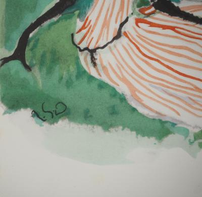 Jean-Gabriel DOMERGUE : Promenade estivale, Lithographie et pochoir signée 2