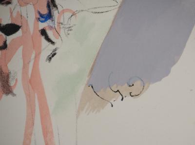 Jean-Gabriel DOMERGUE : La pin-up, Lithographie et pochoir signée 2