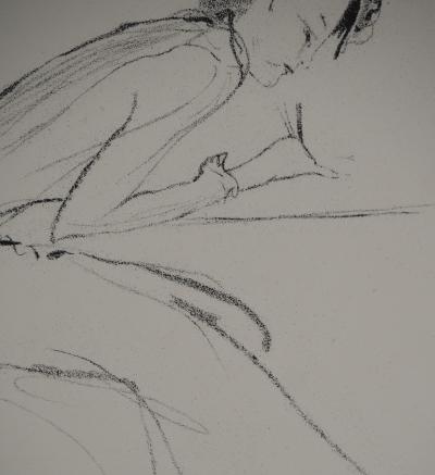 Jean-Gabriel DOMERGUE : L’écrivaine, Lithographie et pochoir 2