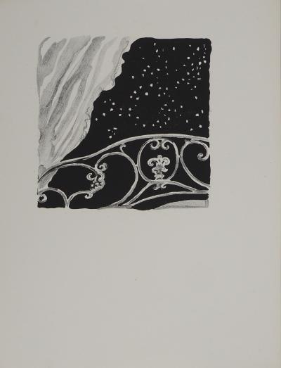 Jean-Gabriel DOMERGUE : Nuit étoilée, Lithographie et pochoir 2