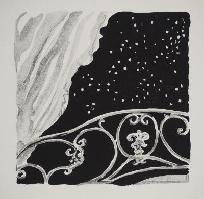 Jean-Gabriel DOMERGUE : Nuit étoilée, Lithographie et pochoir 2