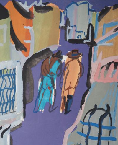 Pierre AMBROGIANI : Balade nocturne, Lithographie originale signée 2