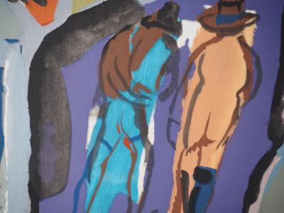 Pierre AMBROGIANI : Balade nocturne, Lithographie originale signée 2