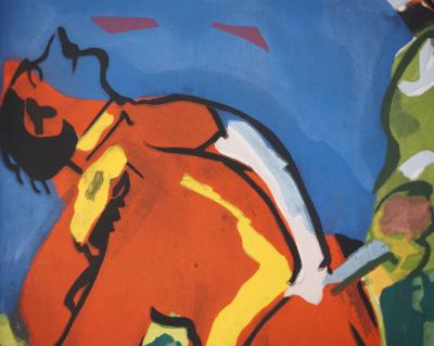 Pierre AMBROGIANI : Le duel, Lithographie originale signée 2