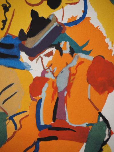 Pierre AMBROGIANI : Duel de bandoleros,, Lithographie originale signée 2