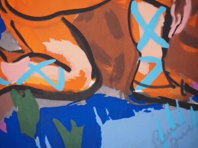 Pierre AMBROGIANI: Tragic visit, Original signed lithograph 2