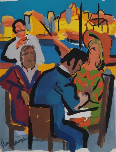 Pierre AMBROGIANI : Le notaire du Vieux Port, Lithographie originale signée