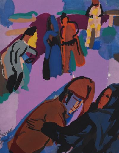 Pierre AMBROGIANI : Le soutien de Colomba, Lithographie originale signée 2
