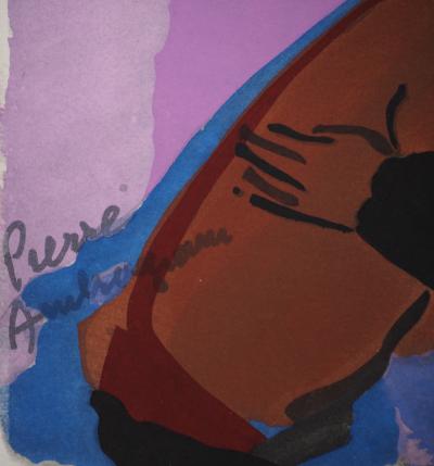 Pierre AMBROGIANI : Le soutien de Colomba, Lithographie originale signée 2
