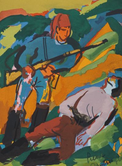 Pierre AMBROGIANI: The Corsican vendetta, Original signed lithograph 2