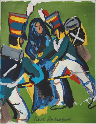 Pierre AMBROGIANI : Protection, Lithographie originale signée 2