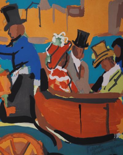 Pierre AMBROGIANI : Balade sur le port, Lithographie originale signée 2