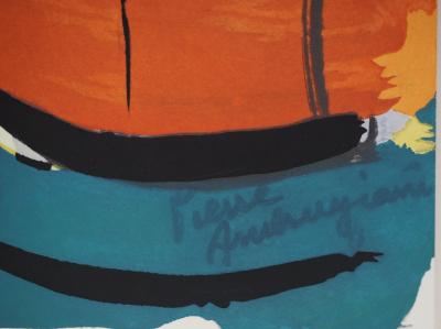 Pierre AMBROGIANI : Balade sur le port, Lithographie originale signée 2