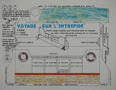René BERTHOLO : Personnage surréaliste, Lithographie originale 2