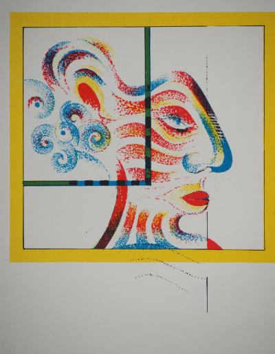 Martin ENGELMAN : Femme par la fenêtre, Lithographie originale 2