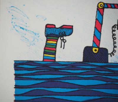 José GAMARRA : Utopie enfantine, Lithographie originale 2