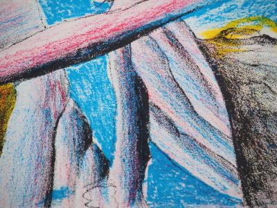 Theo GERBER : Composition naturelle abstraite, Lithographie originale 2