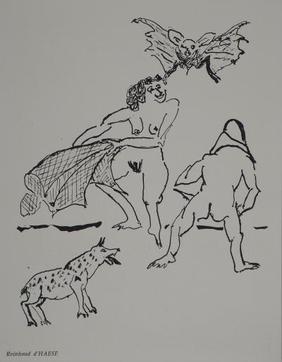Reinhoud d'HAESE : Le pique-nique, Lithographie originale 2