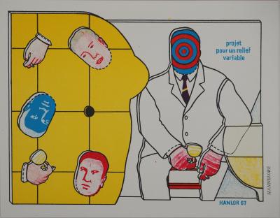 HANNELORE : Projet pour un relief, Lithographie originale 2