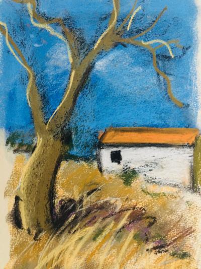 Georges LAPORTE - The Gardiane Cabin, 1974 - Original signed pastel 2
