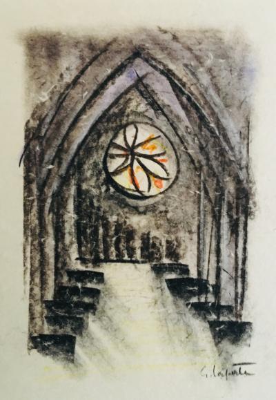 Georges LAPORTE - Rosace, 1969 - Pastel original signé 2