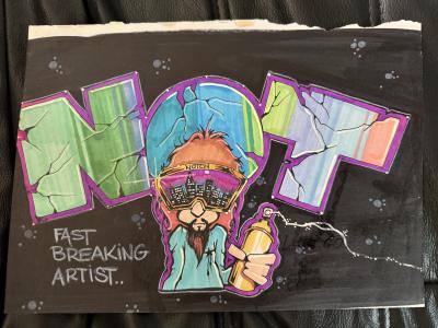 NOTCH 56 FBA (bronx) graffiti sketch signed paper 2010 2