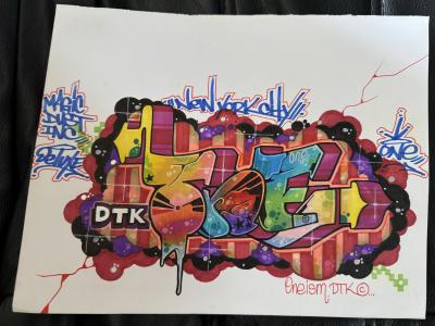 NOTCH 56 FBA (bronx) graffiti sketch signé papier 2010 2