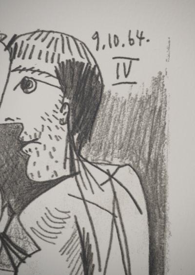 Pablo PICASSO : Le Goût du Bonheur, Les amants cubistes, Lithographie 2