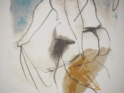 Pablo PICASSO : Le Goût du Bonheur, Jacqueline à la mer, Lithographie 2