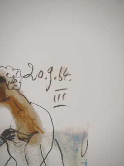 Pablo PICASSO : Le Goût du Bonheur, Jacqueline à la mer, Lithographie 2