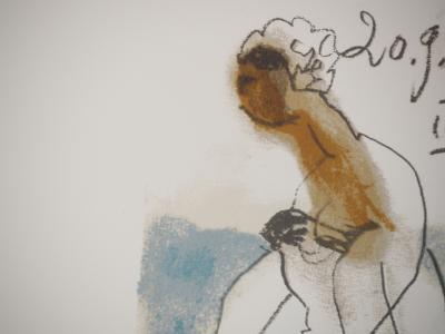 Pablo PICASSO : Le Goût du Bonheur, Jacqueline à la mer, Lithographie 2