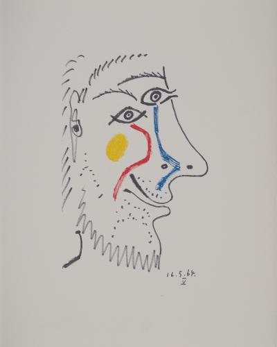 Pablo PICASSO : Le Goût du Bonheur, Portrait aux larmes, Lithographie 2