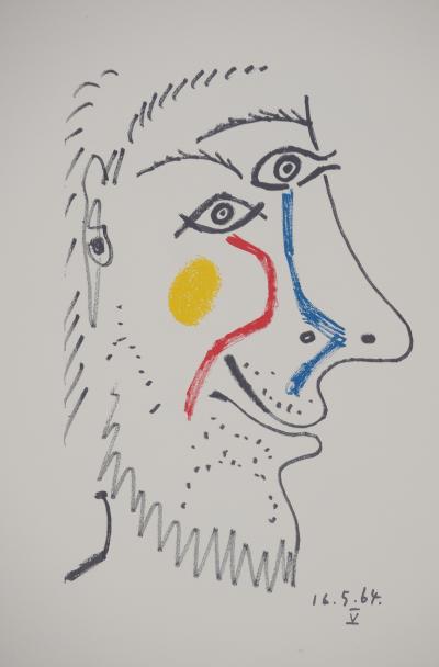 Pablo PICASSO : Le Goût du Bonheur, Portrait aux larmes, Lithographie 2