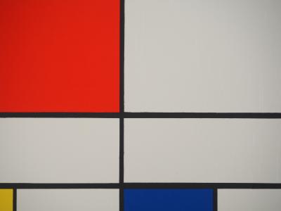 Piet MONDRIAN : Composition III en rouge, bleu et jaune - Lithographie signée 2