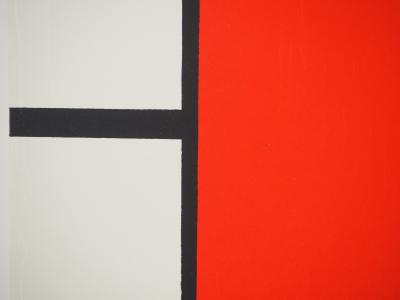 Piet MONDRIAN : Composition II en rouge, bleu et jaune - Lithographie signée 2