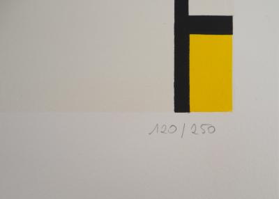 Piet MONDRIAN : Composition II en rouge, bleu et jaune - Lithographie signée 2