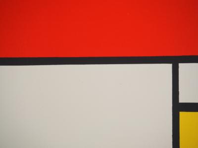 Piet MONDRIAN : Composition II en rouge, bleu et jaune - Lithographie signée 2