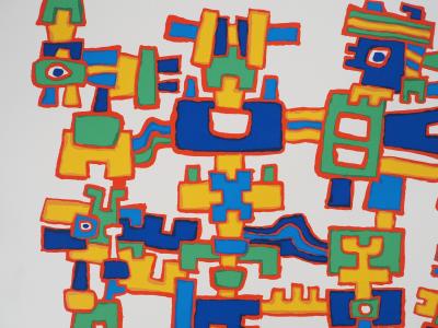 Jacques SOISSON : Cortège aztèque, Sérigraphie originale signée 2