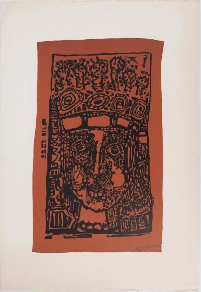 Jacques SOISSON : Portrait d’une reine, Lithographie originale signée 2