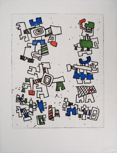 Jacques SOISSON : Eléments vagabonds, Gravure originale signée 2