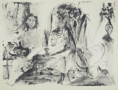 Pablo PICASSO : Le masque, Lithographie et pochoir 2