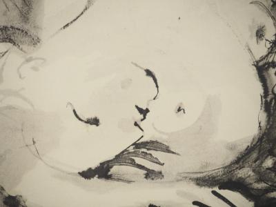 Pablo PICASSO : La jeune fille endormie et le faune, Lithographie et pochoir 2