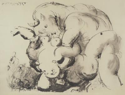 Pablo PICASSO : Le minotaure, Lithographie et pochoir 2