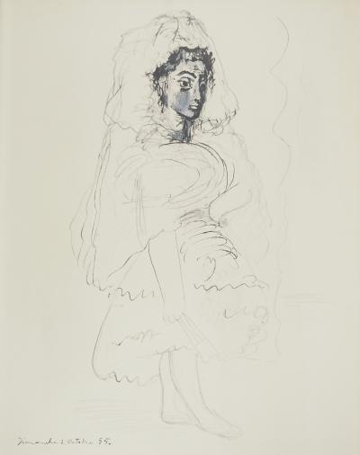 Pablo PICASSO : Portrait de Jacqueline, Lithographie et pochoir 2